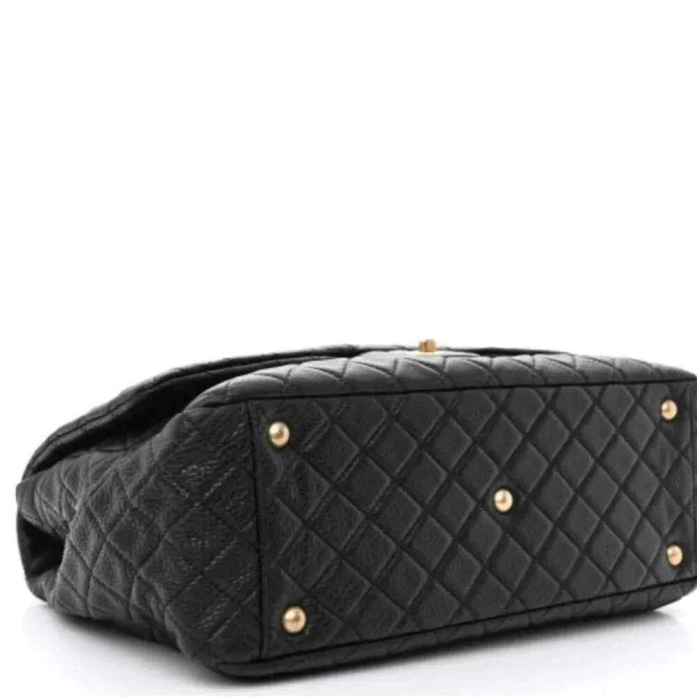 CHANEL QUILTED XXL TRAVEL FLACK  BLACK
